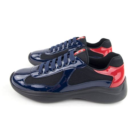 blue and black prada sneakers|navy Prada sneakers.